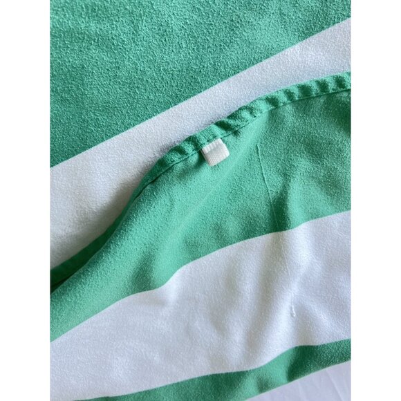 Dock & Bay Quick Dry Towel Green White & Stripe Beach 100% Recycled 63"L x 35"W - Picture 5 of 7